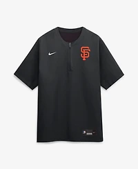 Nike Men's Black San Francisco Giants Authentic Collection Dri-fit Quarter-Zip Sweatshirt