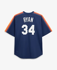 Mitchell & Ness Men's Nolan Ryan Navy Houston Astros Cooperstown Collection Big Tall Mesh Batting Practice Jersey