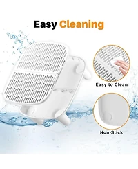 Cumrige Cat Litter Box Step Ramp, Anti-Tracking Litter Catcher Pedal Stool, Detachable Entry Step for Automatic Litter Boxes