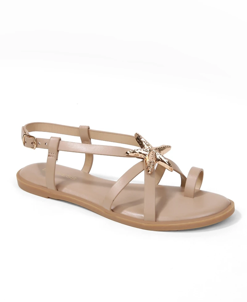 Berness Women's Kiana Starfish Accent Flat Sandals