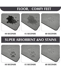 Aronkl Diatomaceous Earth Pet Feeding Mat Absorbent Non-Slip Quick Drying Easy Clean