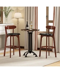 Slickblue Set of 2 Modern Armless Upholstered Bar Chairs for Kitchen Island Seating
