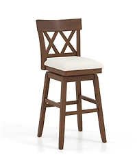 Slickblue 30 Inch Bar Stool with Swivel Padded Seat and Ergonomic Contoured Back