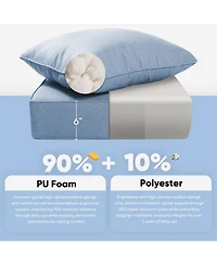Pocassy Outdoor Deep Seat Cushion Set with 6-inch Thick, 22x24 Inch Water-Resistant and Fade-Resistant Chair Cushions of 3