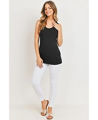 Hello Miz Maternity Ribbed Scoop Neck Tank Top