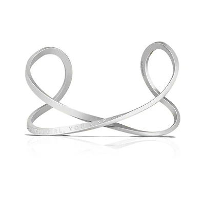 Mantra Beautiful Girl, You Can Do Hard Things - Infinity Cuff - No ink