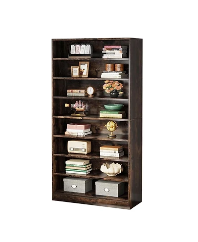 Slickblue Freestanding 9-Tier Bookshelf Organizer for Home or Office Display