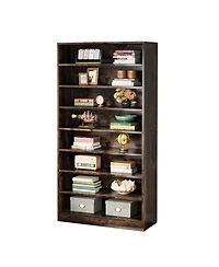 Slickblue Freestanding 9-Tier Bookshelf Organizer for Home or Office Display