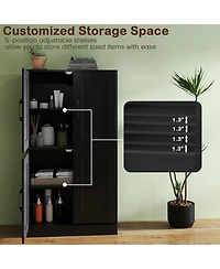 Volenca 43-in Tall Bathroom Storage Cabinet with 2 Doors and Adjustable Shelves
