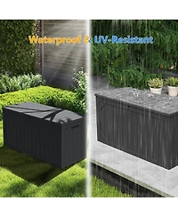 sumyeg 100 Gal. Wicker Resin Outdoor Deck Box