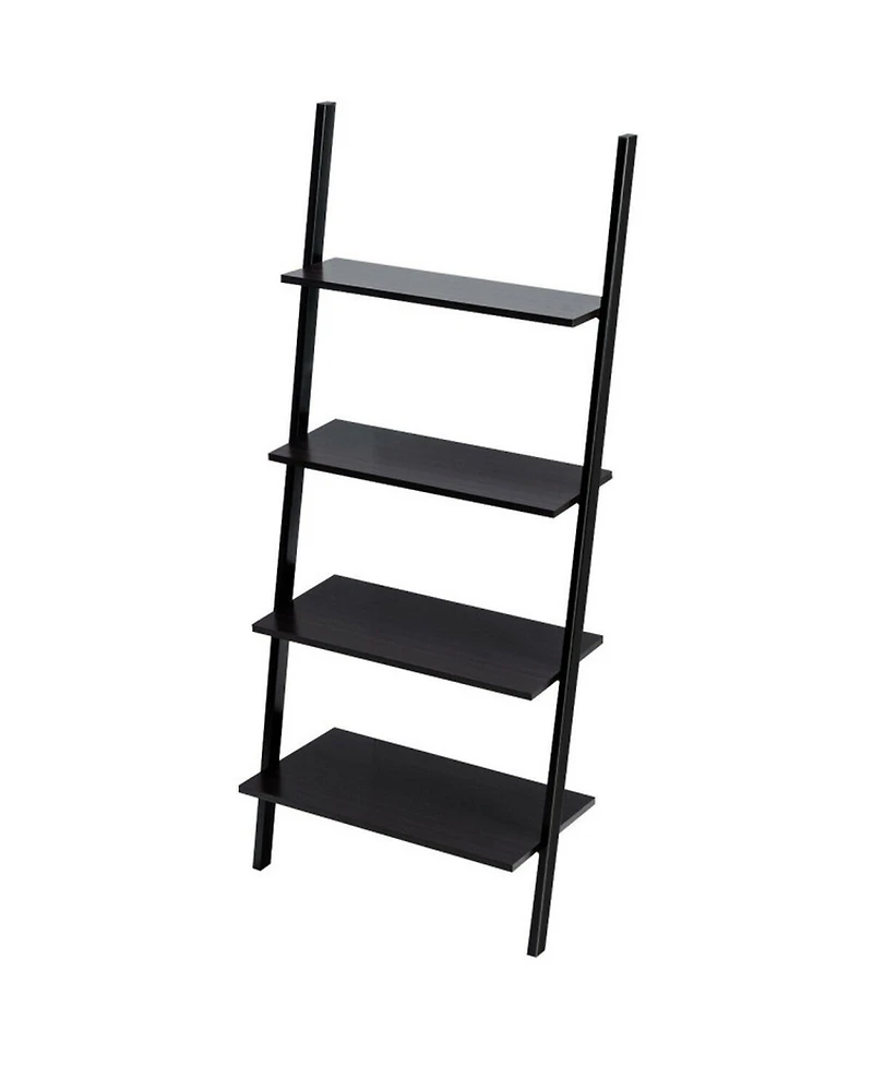 Gouun 4-Tier Industrial Leaning Wall Bookcase
