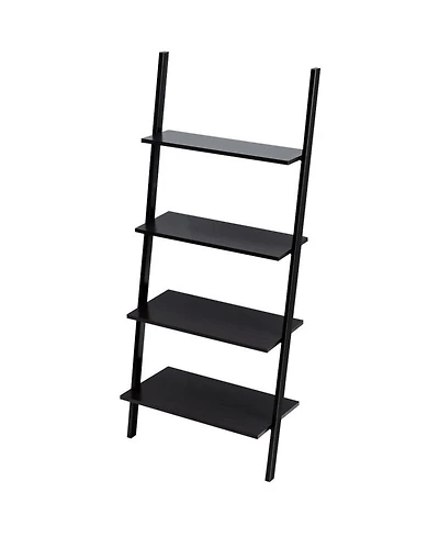 Gouun 4-Tier Industrial Leaning Wall Bookcase