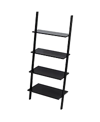 Gouun 4-Tier Industrial Leaning Wall Bookcase