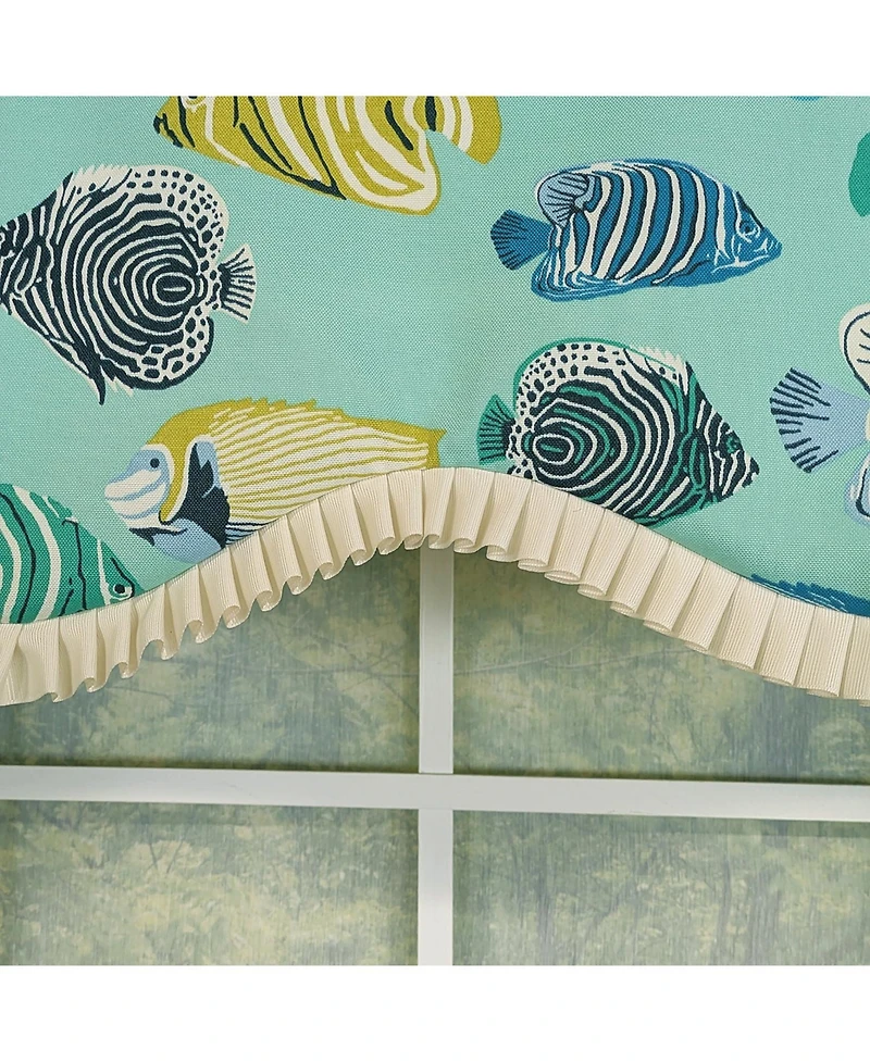 Rlf Home 100percentage Cotton Fishbowl Province With Lining Rod Pocket Window Valance