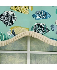 Rlf Home 100percentage Cotton Fishbowl Province With Lining Rod Pocket Window Valance