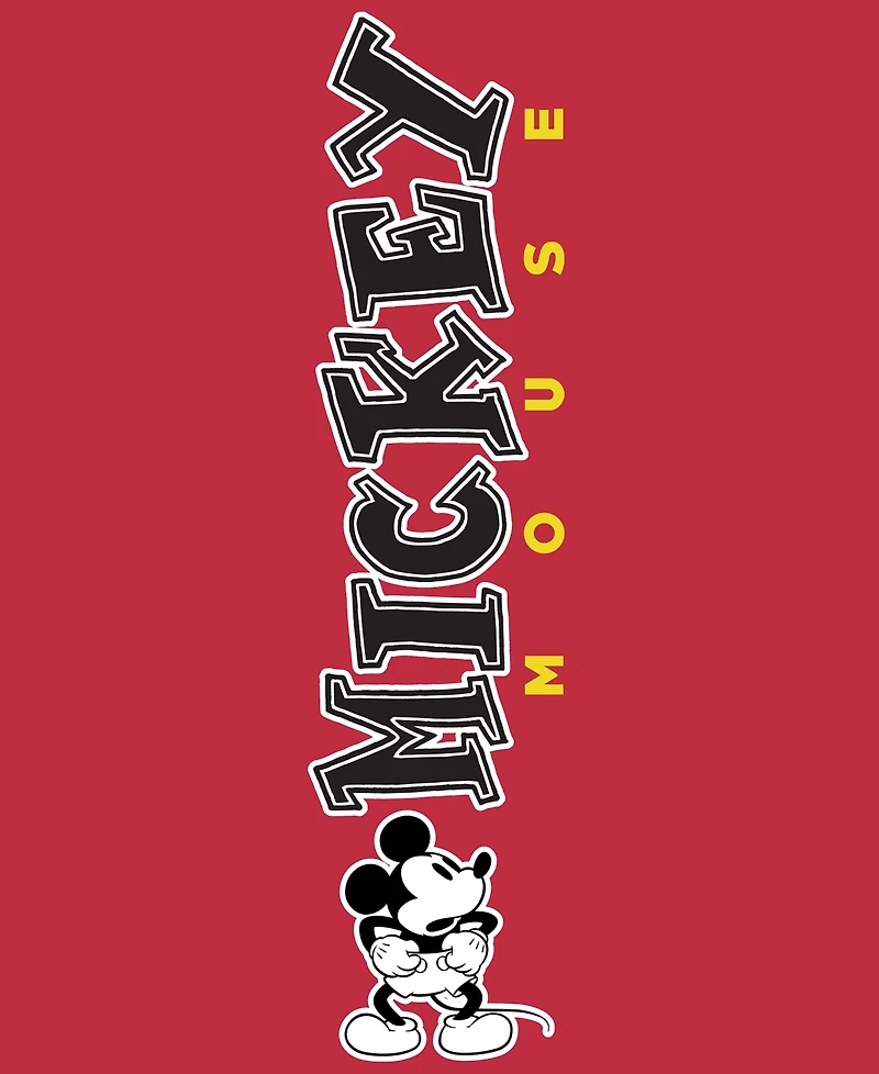 Hybrid Apparel Men's Mickey Mouse Long-Sleeve Crewneck T-Shirt