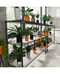 Streamdale Furniture 6-Tier Heavy Duty Nsf Wire Shelving Unit with Wheels