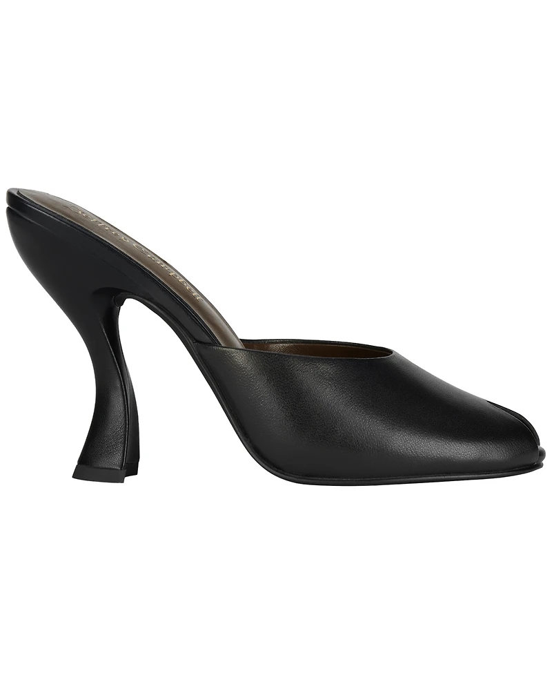 Jeffrey Campbell Women's Fresa Sculpted Peep-Toe Dress Mules