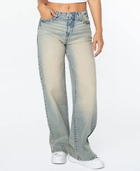 Celebrity Pink Juniors' Mid-Rise Baggy Wide-Leg Jeans