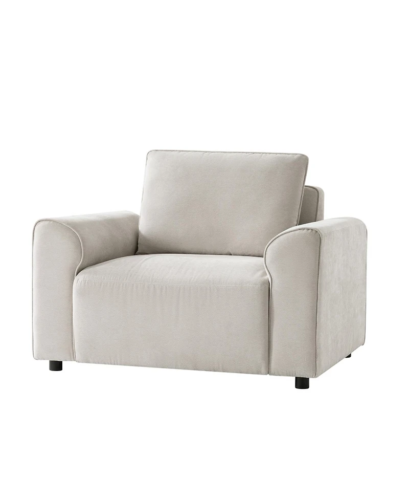 Hulala Home Bernice Modern Oversized Armchair with Removable Back Cushion