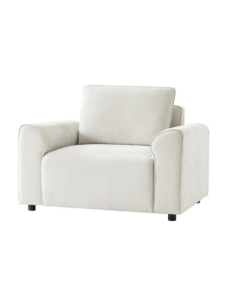 Hulala Home Bernice Modern Oversized Armchair with Removable Back Cushion