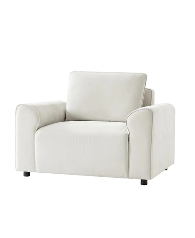 Hulala Home Bernice Modern Oversized Armchair with Removable Back Cushion