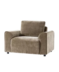 Hulala Home Bernice Modern Oversized Armchair with Removable Back Cushion