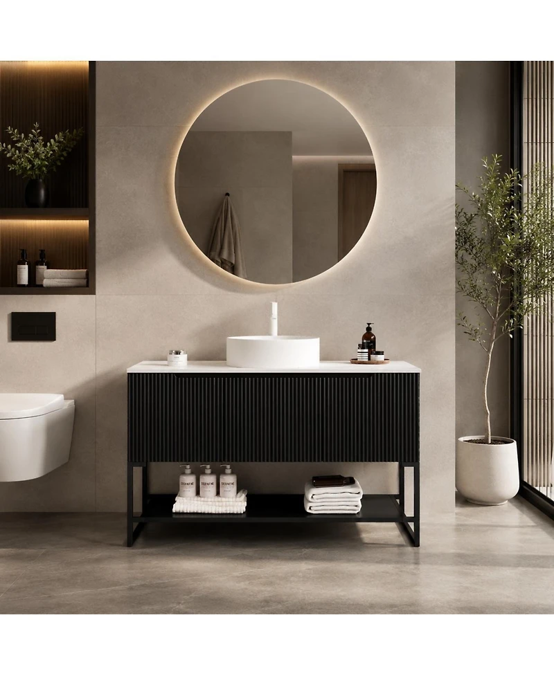 Phying 48 Inch Freestanding Bathroom Vanity with Sink Modern Storage Cabinet for Home Bathroom Decor