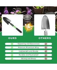 Xdovet Garden Tools Set Stainless Steel Heavy Duty Hand Cultivator Spade Shovel Planting Weeding Digging Gifts Women