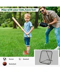 Aoligeijs Adjustable Soccer Rebounder Portable Training Goal for Football Baseball Basketball