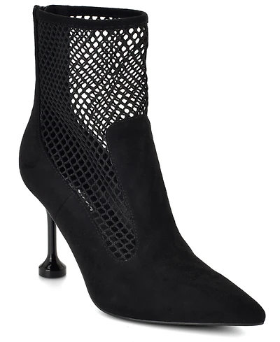 Nine West Women's Goane Fishnet Pointed Toe Dress Booties