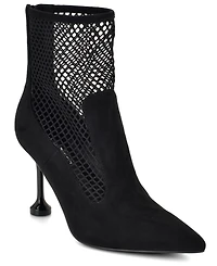 Nine West Women's Goane Fishnet Pointed Toe Dress Booties