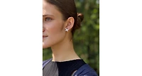Suzy Levian New York Sterling Silver Pave Cubic Zirconia Butterfly Stud Earrings