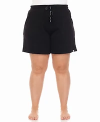 White Mark Plus Drawstring Lounge Shorts