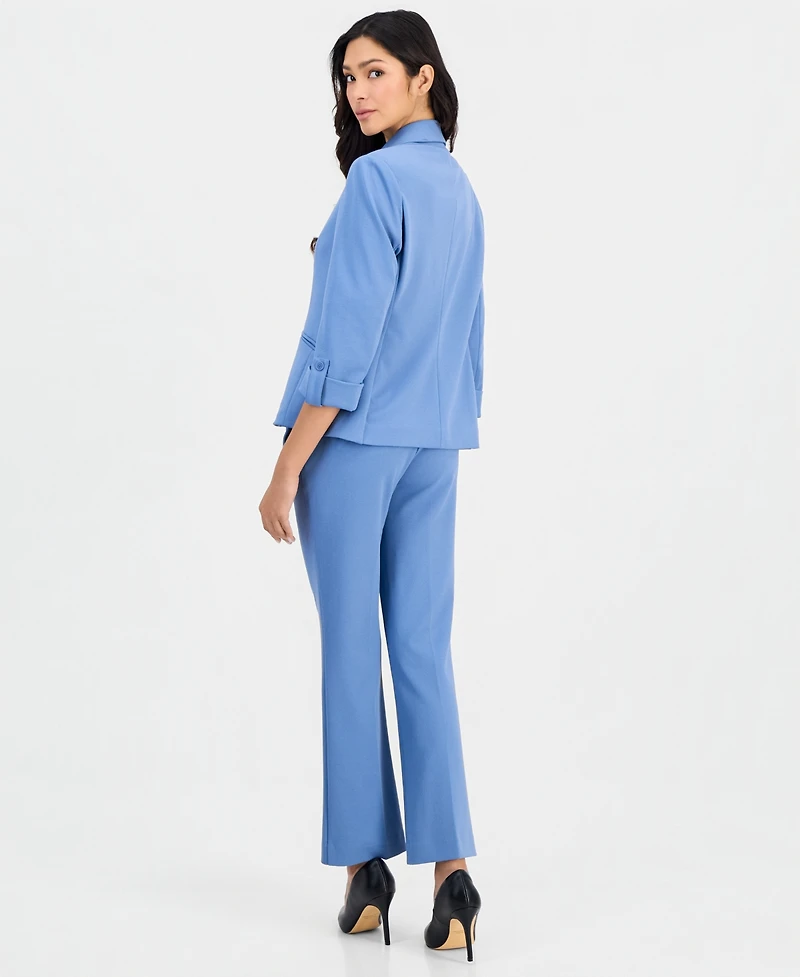 Ak Anne Klein Petite 3/4-Sleeve One-Button Blazer