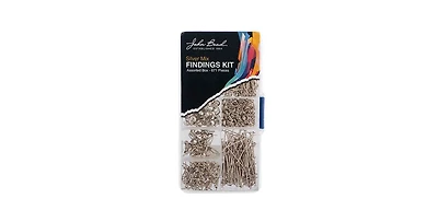 John Bead 8-Slot Silver Jewelry Findings Kit Assortment, 671pcs
