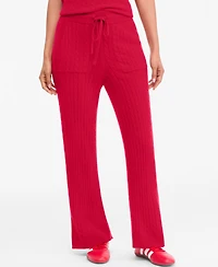 Charter Club Women's Cable-Knit Wide-Leg Pants, Macy's Exclusive