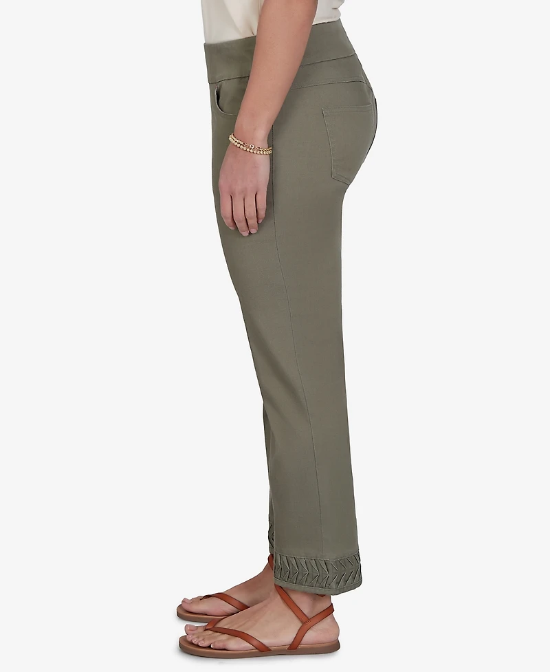 Ruby Rd. Petite Pleated Hem Denim Ankle Pants