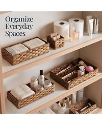 Best Choice Products 5PC Flatware Organizer Set, Woven Modular Silverware and Utensil Drawer Trays