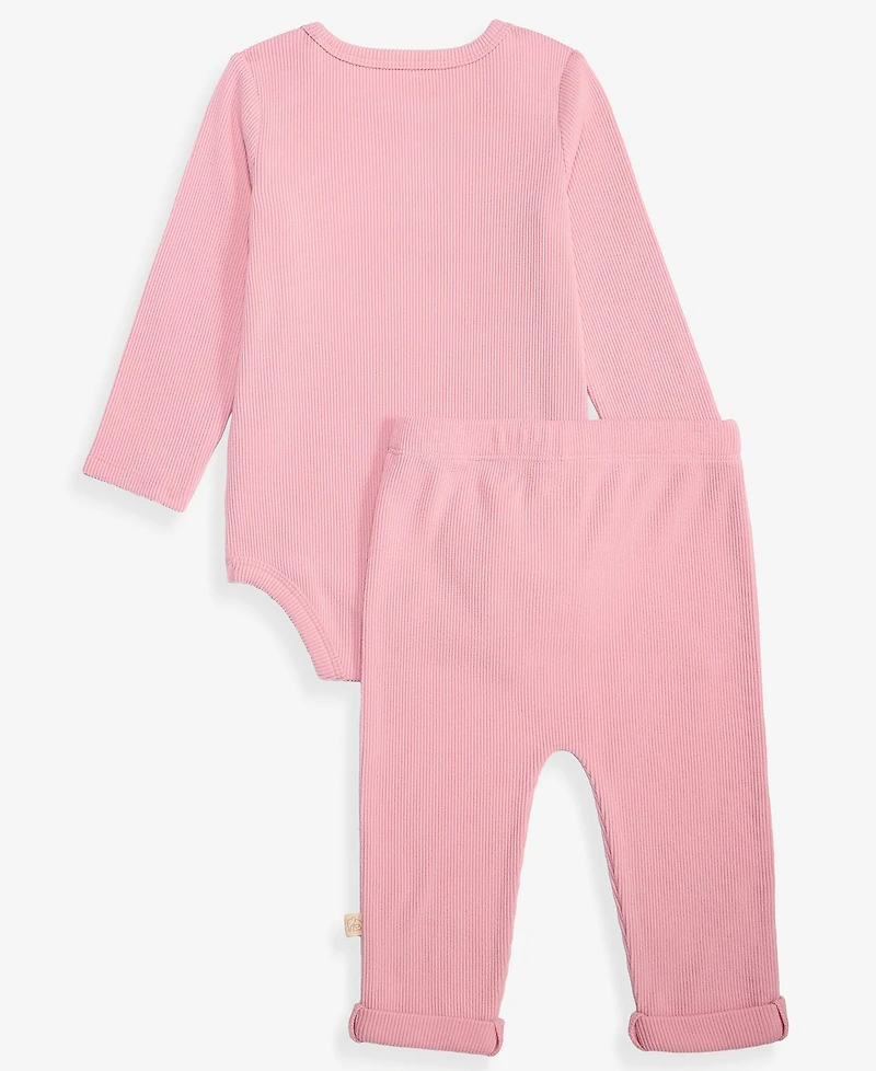First Impressions Baby Girls' Little Sister Bodysuit & Pants, 2-Piece Set, Macy's Exclusive