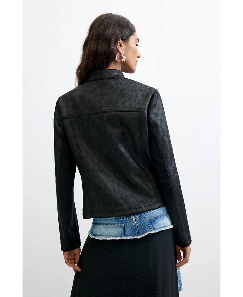 Desigual Women's Jacket Leather Effect