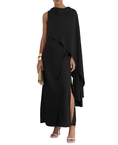 Reiss Women's Winnie One-Shoulder Cape Maxi Dress