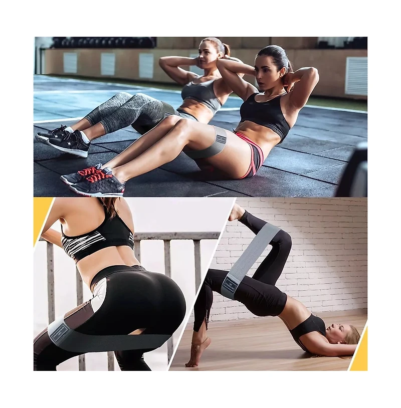 Cowin Resistance Loop Exercise Bands Set Elastic 3 Levels