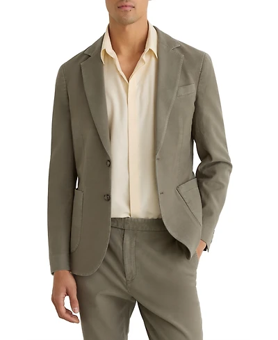Reiss Men's Jason Two Button Notch Garment Dye Pique Blazer