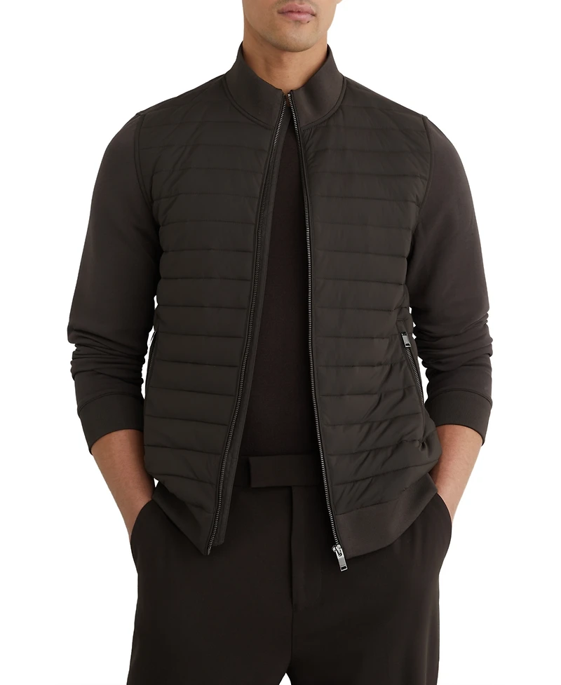 Reiss Men's Freddie Quilted Hybrid Jacket