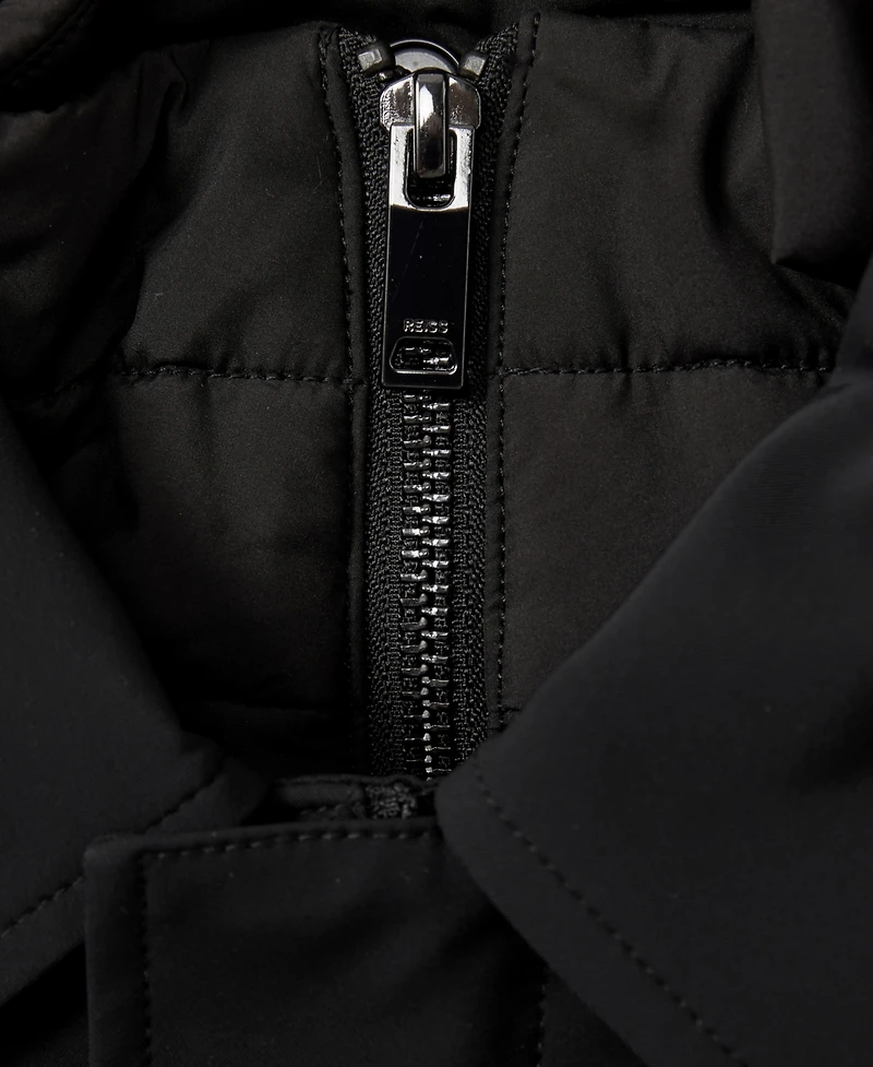 Reiss Men's Hybrid Removable Funnel Neck Overcoat