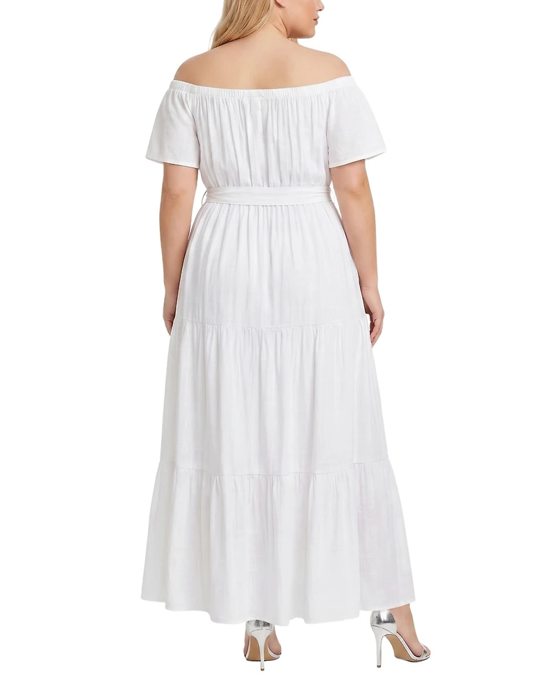 Ny Collection Plus Off The Shoulder Maxi Dress