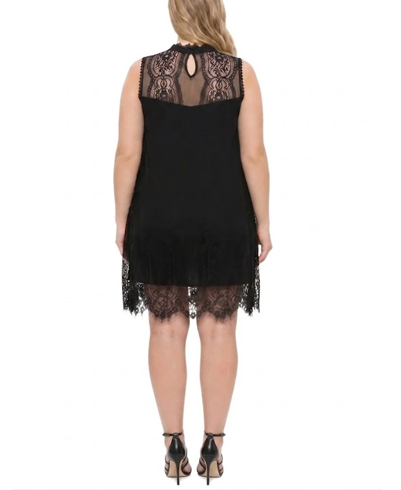 Ny Collection Plus Sleeveless Lace Dress