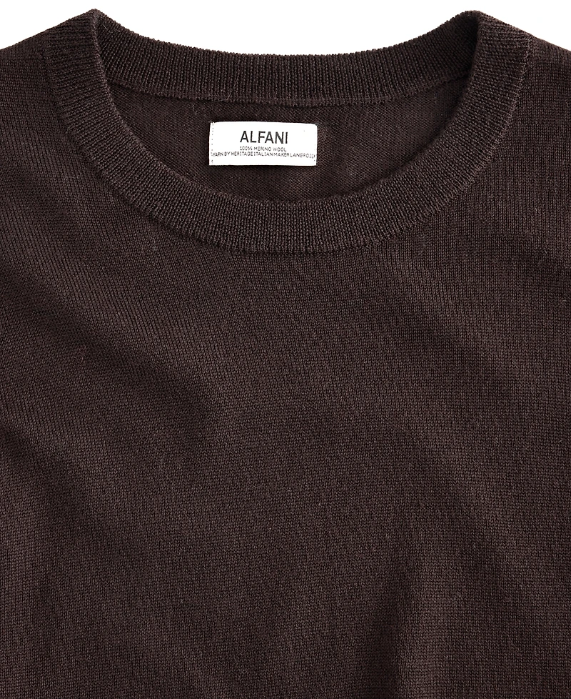Alfani Men's Merino Wool Crewneck Sweater, Macy's Exclusive