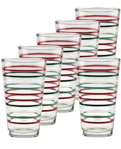 Fiesta Holly Berry Christmas Tapered Cooler Glasses, Set of 6